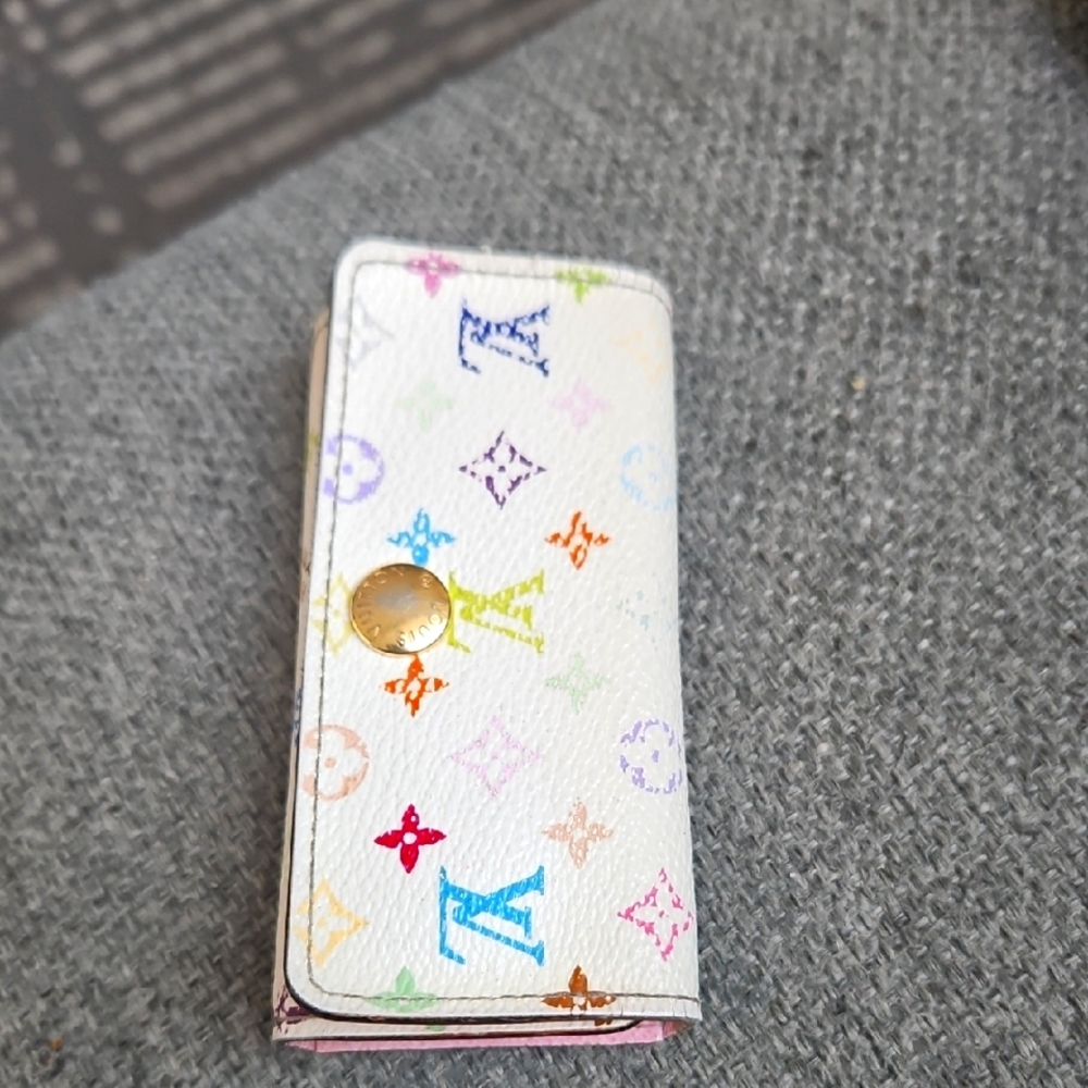 Louis Vuitton White Multicolor Monogram Key Holder